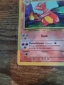 Pokemon TCG Charmeleon Base Set 24/102 Regular Unlimited Uncommon - Image 2
