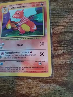 Pokemon TCG Charmeleon Base Set 24/102 Regular Unlimited Uncommon - Image 5