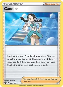 Candice 152/195 Reverse Holo LP-NM - Pokemon TCG Silver Tempest SIT Trainer - Image 3