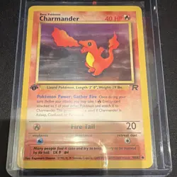 Pokemon Charmander 1st Edition Team Rocket 50/82 Basic 40 HP Fire Tail English - Image 1