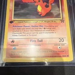 Pokemon Charmander 1st Edition Team Rocket 50/82 Basic 40 HP Fire Tail English - Image 2