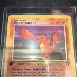 Pokemon Charmander 1st Edition Team Rocket 50/82 Basic 40 HP Fire Tail English - Image 3