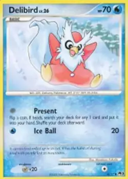 Moderately Played Delibird - 6 - Uncommon Pokemon POP Series 7 - Image 1