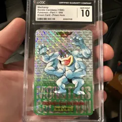 1996 Pokemon JP Bandai Carddass Vending Machamp Green Prism #68 CGC 10 🔥 - Image 1