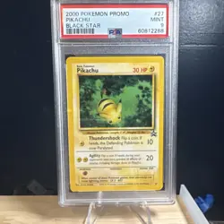 Pokemon Pikachu Black Star Promo #27 PSA 9 2000 Wizards of the Coast - Image 1