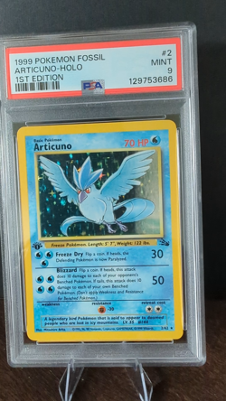 1999 POKEMON TCG FOSSIL 1ST EDITION #2 ARTICUNO - HOLO PSA 9 MINT - Image 2