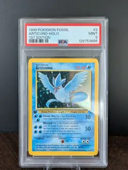 1999 POKEMON TCG FOSSIL 1ST EDITION #2 ARTICUNO - HOLO PSA 9 MINT - Image 3