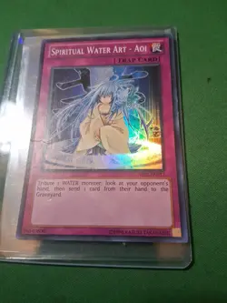 Yugioh Spiritual Water Art - Aoi AP02-EN012 Super Rare MP Condition - Image 1