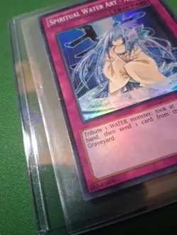 Yugioh Spiritual Water Art - Aoi AP02-EN012 Super Rare MP Condition - Image 3