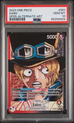 One Piece 2023 OP05-AWAKENING of the New Era Alternate Art #001 Sabo, PSA 10 - Image 2