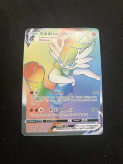 Pokemon Cinderace VMAX Secret Rare Full Art Holo 194/192 Rebel Clash Card - Image 1
