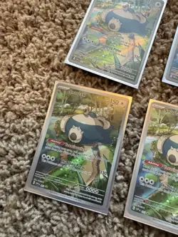 Pokemon 151 Lot Snorlax Promo Card 051 - All Mint - Nine (9) Cards With Sleeves - Image 3