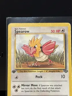 Spearow 62/64 1st Edition Jungle Set Pokemon Card WOTC Vintage LP- - Image 3