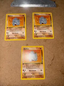 Pokemon TCG Rhyhorn 1st Edition Jungle Card 61/64 Unlimited Common - Image 1