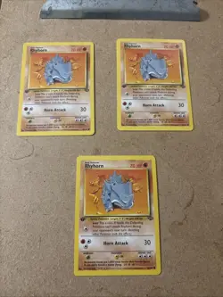 Pokemon TCG Rhyhorn 1st Edition Jungle Card 61/64 Unlimited Common - Image 2