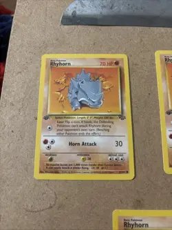 Pokemon TCG Rhyhorn 1st Edition Jungle Card 61/64 Unlimited Common - Image 3