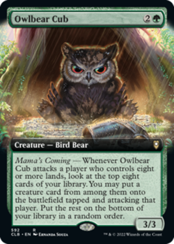 Owlbear Cub - Foil - Extended Art x1 NM Magic the Gathering 1x Commander Legends - Image 1