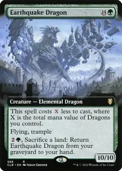 Earthquake Dragon - Extended Art CLB NM MTG - Image 1