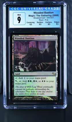 WOODED BASTION Shadowmoor Foil Rare CGC 9 MTG [Nostalgium] - Image 1