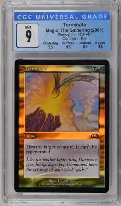 TERMINATE Planeshift Foil C CGC 9 MTG [Nostalgium] - Image 1