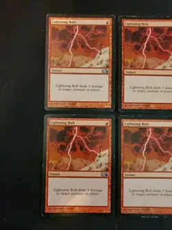 4x Lightning Bolt Core Set 2011 M11 MP Magic The Gathering MTG Tcg Playset X4 4 - Image 2