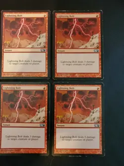 4x Lightning Bolt Core Set 2011 M11 MP Magic The Gathering MTG Tcg Playset X4 4 - Image 3
