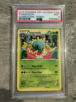 Pokemon Art Academy Promo Tangrowth PSA 9 Gosha 1 of 100 2015 Contest Winner - Image 1