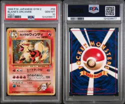 1999 POKEMON JAPANESE GYM 2 #59 BLAINE'S ARCANINE HOLO PSA 10 - Image 3