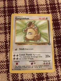 1999 Pokemon Kangaskhan non-holo 21/64 Jungle Set NM - Image 1
