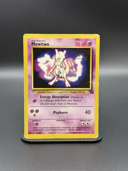 Mewtwo (Movie Promo) 03/53 WOTC BLACK STAR PROMO VINTAGE POKEMON (DMG) - Image 1