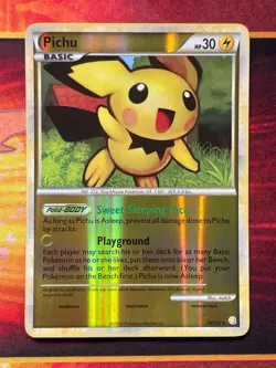 Pichu 28/123 Reverse Holo Rare - Pokemon HeartGold SoulSilver - NM - Image 1