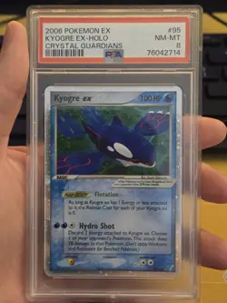 2006 Pokemon Crystal Guardians | Kyogre ex Holo #95 | PSA 8 NM-MT - Image 1