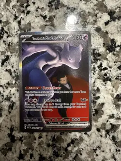 Team Rocket’s Mewtwo ex 281/217 SIR Secret Ascended Heroes Pokemon IN HAND MINT - Image 1