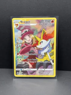 NM Pokemon Silver Tempest Braixen Trainer Gallery TG01 Full Art #TG01/TG30 - Image 1