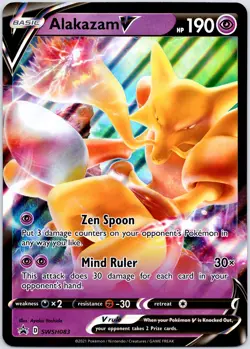 Alakazam V SWSH083 Oversized/Jumbo (NM) - SWSH Black Star Promo - Pokemon TCG - Image 1