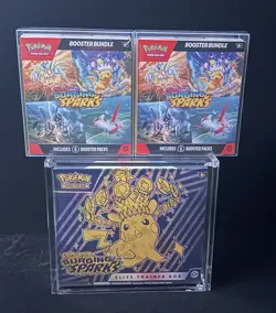 Pokemon Scarlet & Violet Surging Sparks Elite Trainer Box & Booster Bundles Lot - Image 1