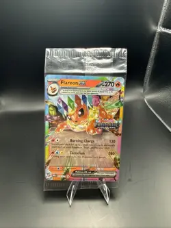 Pokemon Prismatic Evolutions Flareon ex 014/131 Surprise Box Stamped Sealed QTY - Image 2