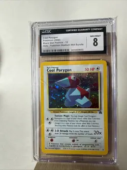 Pokemon TCG. Cool Porygon Black Star Holo Promo #15 CGC 8 Black Label - Image 1