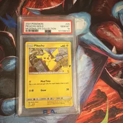 2021 POKEMON MCDONALD'S COLL #25 PIKACHU-HOLO PSA 10 - Image 1