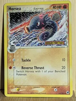 Horsea - 31/101 - Pokemon Card Ex Dragon Frontiers Reverse Holo Uncommon - LP - Image 1