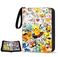 Pokemon Multicolor Card Binder Album Pikachu Eevee Squirtle Charmander Bulbasaur - Image 1