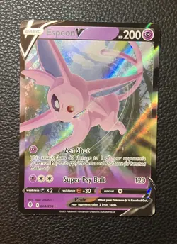 Espeon V 064 2021 Pokemon Evolving Skies Ultra Rare Card NM+ - Image 1