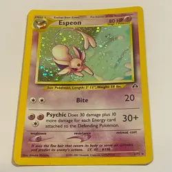Espeon Neo Discovery 1/75 Holo Vintage WOTC Pokemon TCG Card Game - Image 1