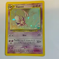Espeon Neo Discovery 1/75 Holo Vintage WOTC Pokemon TCG Card Game - Image 2