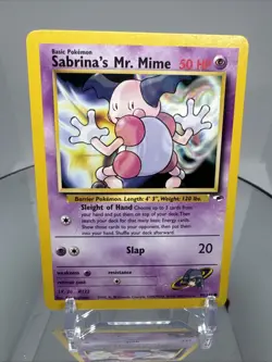 Sabrina’s Mr. Mime 94/132 Gym Heroes Pokemon Card Vintage WOTC - Image 1