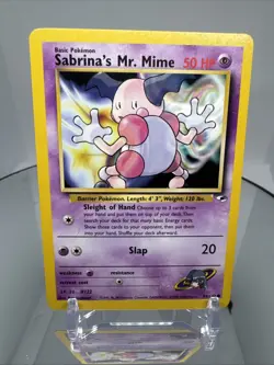 Sabrina’s Mr. Mime 94/132 Gym Heroes Pokemon Card Vintage WOTC - Image 2
