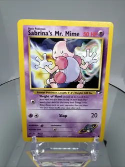 Sabrina’s Mr. Mime 94/132 Gym Heroes Pokemon Card Vintage WOTC - Image 3