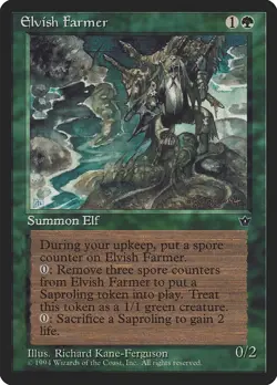 Elvish Farmer NM/M Fallen Empires Rare Green Elf Mtg Magic English Regular - Image 1