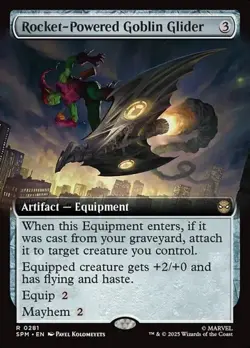 Rocket-Powered Goblin Glider - Extended Art SPM NM MTG - Image 1