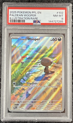 2025 POKEMON PFL EN PALDEAN WOOPER ILLUSTRATION ARE #102 - PSA 8 - Image 1